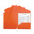 Two-pocket Heavyweight Poly Portfolio Folder, 3-hole Punch, 11 X 8.5, Orange, 25/box