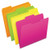 PFX40523 Pendaflex® Glow File Folders, Letter Size, Assorted Colors, 1/3 Cut, 24/PK