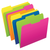 PFX40527 Pendaflex® Twisted Glow File Folders, Letter Size, Assorted Colors, 1/3 Cut, 24/PK