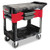 Two-shelf Trades Cart, Plastic, 2 Shelves, 2 Drawers, 330 Lb Capacity, 19.25" X 38" X 33.38", Black