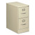 Two-drawer Economy Vertical File, 2 Letter-size File Drawers, Putty, 15" X 25" X 28.38"