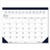 Recycled Academic Desk Pad Calendar, 22 X 17, White/blue Sheets, Blue Binding/corners, 14-month (july To Aug): 2023 To 2024