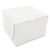 White One-piece Non-window Bakery Boxes, 6 X 6 X 4, White, Paper, 250/bundle