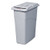 Slim Jim Confidential Document Waste Receptacle With Lid, 23 Gal, Light Gray