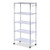 5-shelf Wire Shelving Kit With Casters And Shelf Liners, 36w X 18d X 72h, Silver