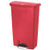 Streamline Resin Step-on Container, Front Step Style, 18 Gal, Polyethylene, Red