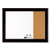 Home Decor Magnetic Combo Dry Erase Board With Cork Board On Side, 23 X 17, Tan/white Surface, Black Wood Frame