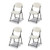 Rough N Ready Commercial Folding Chair, Supports Up To 350lb, 18" Seat Height, Platinum Granite Seat/back, Black Base, 4/pack