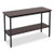 Officeworks One-shelf Utility Table, Rectangular, 47.25" X 17.7" X 29.5", Walnut Top, Black Base/legs