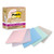 100% Recycled Paper Super Sticky Notes, 3" X 3", Wanderlust Pastels, 70 Sheets/pad, 5 Pads/pack