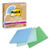 100% Recycled Paper Super Sticky Notes, Ruled, 4" X 4", Oasis, 70 Sheets/pad, 3 Pads/pack