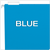 Colored Hanging Folders, Letter Size, 1/5-cut Tabs, Blue, 25/box