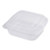 Pla Hinged Clamshells, 46 Oz, 8.3 X 8.6 X 3.1, Clear, Plastic, 300/carton