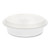 Newspring Versatainer Microwavable Containers, Round, 35 Oz, 8 X 8 X 2.5, White/clear, Plastic, 150/carton