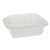 Newspring Versatainer Microwavable Containers, Rectangular, 12 Oz, 4.5 X 5.5 X 2.12, White/clear, Plastic, 150/carton