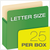 PFX1524EGRE Pendaflex?? Color File Pockets, Letter Size, Green, 3.5" Expansion, 25/BX