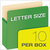 PFX1534GGRE10 Pendaflex?? Color File Pockets, Letter Size, Green, 5.25" Expansion, 10/BX