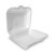 Foam Hinged Lid Container, Secure One Tab Latch, Poly Bag, 7.81 X 8.75 X 3.38, White, 100/sleeve, 2 Sleeves/bag, 1 Bag/pack