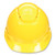 Securefit H-series Hard Hats, H-700 Vented Cap With Uv Indicator, 4-point Pressure Diffusion Ratchet Suspension, Yellow