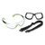 Solus 1000-series Safety Glasses, Green Plastic Frame, Clear Polycarbonate Lens