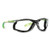 Solus Ccs Series Protective Eyewear, Green Plastic Frame, Clear Polycarbonate Lens