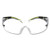 Securefit Protective Eyewear, 400 Series, Green Plastic Frame, Clear Polycarbonate Lens