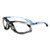 Ccs Protective Eyewear With Foam Gasket, Blue Plastic Frame, Clear Polycarbonate Lens