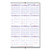 Yearly Wall Calendar, 24 X 36, White/blue Sheets, 12-month (jan To Dec): 2025