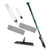 Excella Floor Cleaning Kit, 20" Gray Microfiber Head, 48" To 65" Black/green Handle
