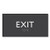 Ada Sign, Exit, Plastic, 4 X 4, Clear/white