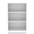 Three-shelf Bookcase, 27.56" X 11.42" X 44.33", White