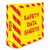 Ultraduty Safety Data Sheet Binders With Chain, 3 Rings, 3" Capacity, 11 X 8.5, Yellow/red
