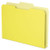 Double Stuff File Folders, 1/3-cut Tabs: Assorted, Letter Size, 1.5" Expansion, Yellow, 50/pack