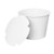 Food Bucket With Lid, 130 Oz, 8.46" Dia X 6.6"h, White, Paper, 150/carton