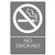 Ada Sign, No Smoking Symbol W/tactile Graphic, Molded Plastic, 6 X 9, Gray