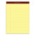 TOP63950 TOPS™ Docket Gold™ Writing Pads, 8-1/2" x 11-3/4", Legal Rule, Canary Paper, 50 Sheets, 12 Pack