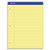 TOP20223 Ampad® Double-Sheet Writing Pad, 8-1/2" x 11-3/4", College Rule, Canary Paper, 3-Hole Punched, 100 Sheets