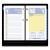 Quicknotes Desk Calendar Refill, 3.5 X 6, White/yellow/blue Sheets, 12-month (jan To Dec): 2024