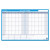 30/60-day Undated Horizontal Erasable Wall Planner, 36 X 24, White/blue Sheets, Undated