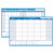 30/60-day Undated Horizontal Erasable Wall Planner, 48 X 32, White/blue Sheets, Undated