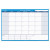 30/60-day Undated Horizontal Erasable Wall Planner, 48 X 32, White/blue Sheets, Undated