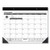 Monthly Refillable Desk Pad, 22 X 17, White Sheets, Black Binding, Black Corners, 12-month (jan To Dec): 2024