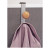 Cubicle Garment Peg, 2-hook, 1.2 X 1.38 X 7.9, Wood, Metallic Gray, 1.5 Lb Capacity