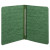 Pressboard Report Cover With Tyvek Reinforced Hinge, Two-piece Prong Fastener, 3" Capacity, 8.5 X 11, Dark Green/dark Green