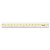 Acrylic Data Highlight Reading Ruler With Tinted Guide, 15" Long, Clear/yellow