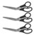 Value Line Stainless Steel Shears, 8" Long, 3.5" Cut Length, Black Offset Handles, 3/pack
