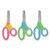 Ultra Soft Handle Scissors W/antimicrobial Protection, Rounded Tip, 5" Long, 2" Cut Length, Randomly Assorted Straight Handle