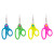 Kids' Scissors With Antimicrobial Protection, Pointed Tip, 5" Long, 2" Cut Length, Randomly Assorted Handle Color