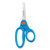 Kids' Scissors With Antimicrobial Protection, Pointed Tip, 5" Long, 2" Cut Length, Randomly Assorted Straight Handles