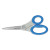 Scissors With Antimicrobial Protection, 8" Long, 3.5" Cut Length, Blue Straight Handle